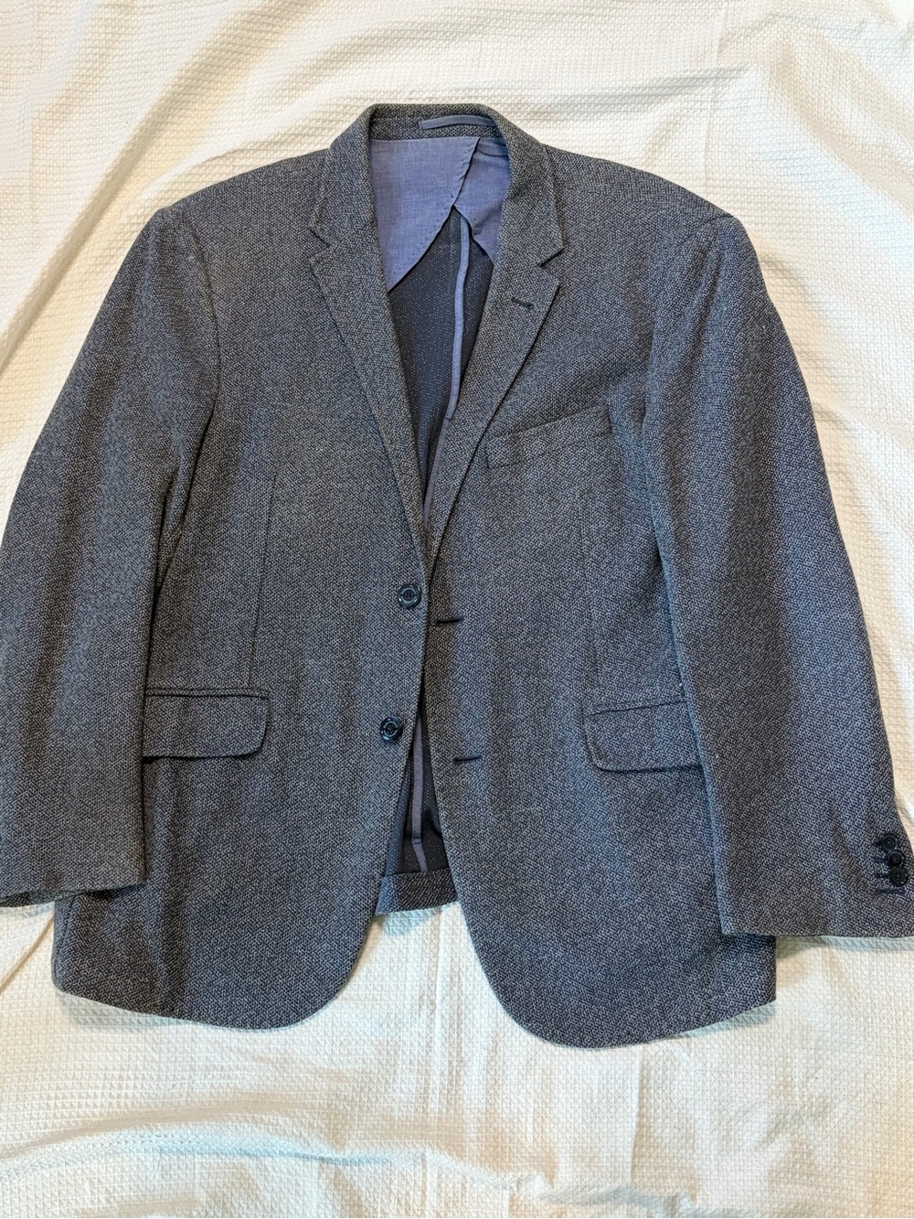 Pedro del Hiero Men's Gray Herringbone Blazer - Classic Tailored Jacket